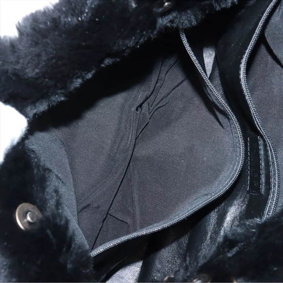 Chanel Black Rabbit Fur Shoulder Bag in like new condition - Picture 7 of 12